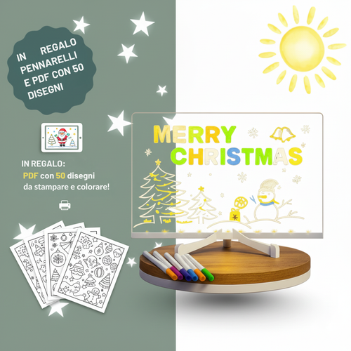 HappyBimbi - Lavagna LED + PDF 50 Disegni